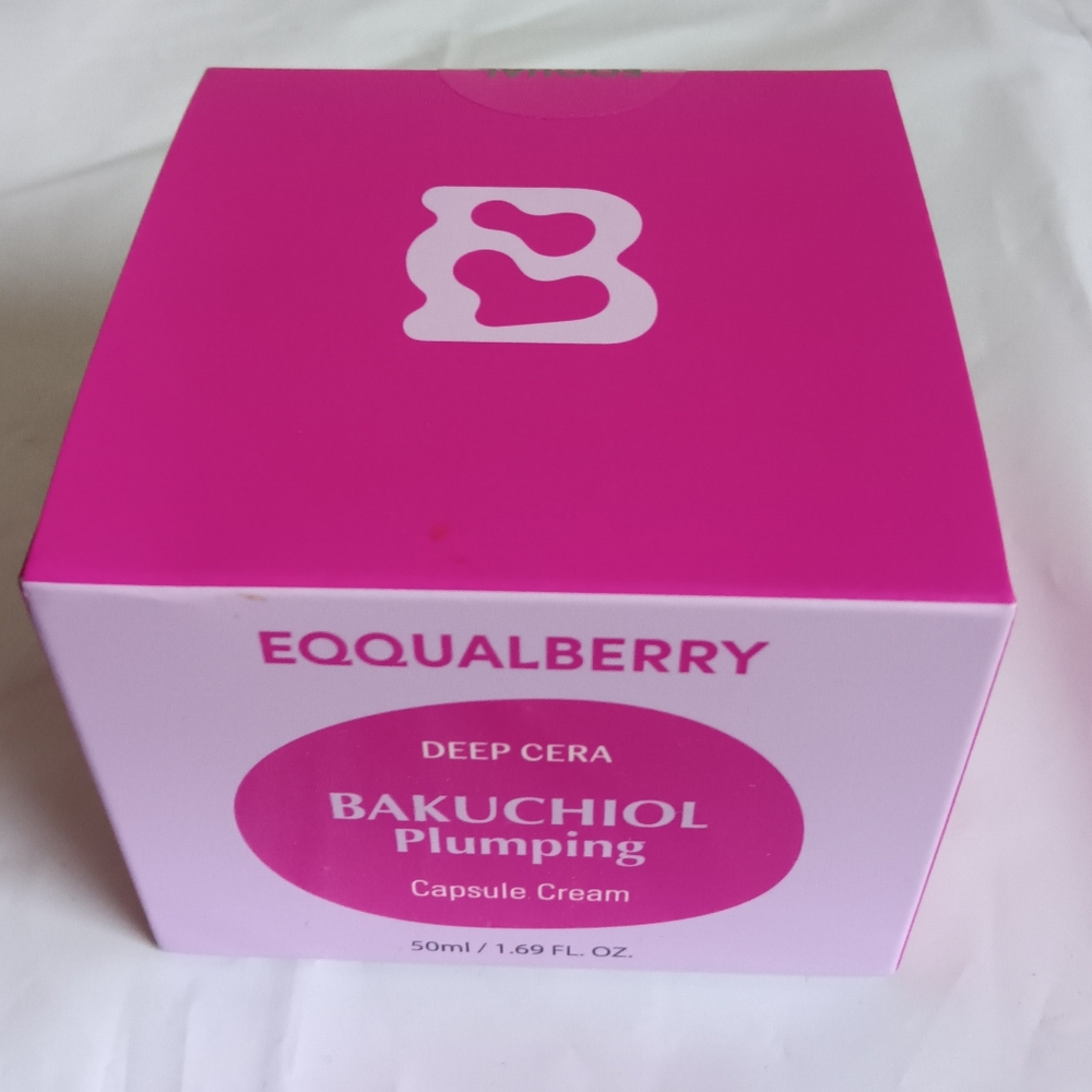 EQQUALBERRY Bakuchiol Plumping Capsule Cream, New, 50ml Face Lotion Moisturizer